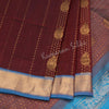 Amirthavarshini Silk Cotton Maroon Zari Worked Saree - Kumaran Silks