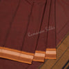 Dharwad Cotton Maroon Micro Checked Saree - Kumaran Silks