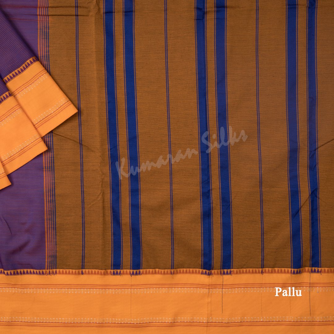 Dharwad Cotton Shot Colour Striped Saree