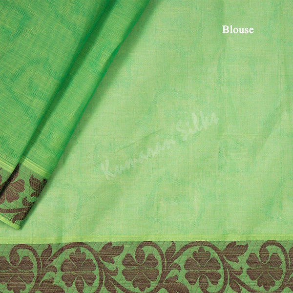 Negamam Cotton Light Green Embossed Saree - Kumaran Silks