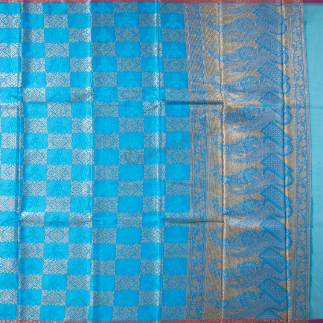 Ranvi Silk Blue Saree 02