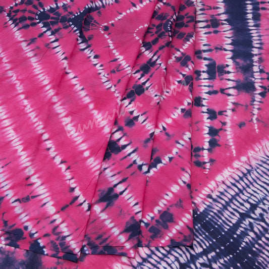 Mul Mul Cotton Pink Printed Saree