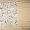 Semi Banaras Light Brown Floral Printed Saree - Kumaran Silks