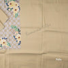 Semi Banaras Light Brown Floral Printed Saree - Kumaran Silks