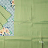 Semi Banaras Pista Green Floral Printed Saree - Kumaran Silks