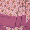 Semi Banaras Barbie Pink Floral Printed Saree - Kumaran Silks
