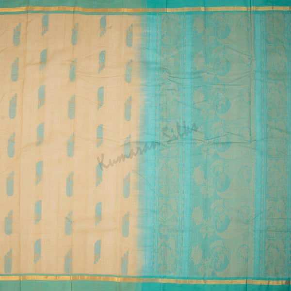 Kanchi Cotton Peanut Brown Saree With Simple border - Kumaran Silks