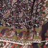 Kalamkari Cotton Black Printed Saree And Peacock Design On the Pallu - Kumaran Silks