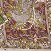 Kalamkari Cotton Olive Green Printed Saree And Peacock Design On the Pallu - Kumaran Silks