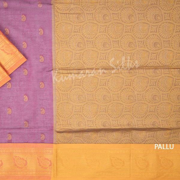 Venkatagiri Handloom Cotton Dark Pink Saree Without Blouse 03 - Kumaran Silks