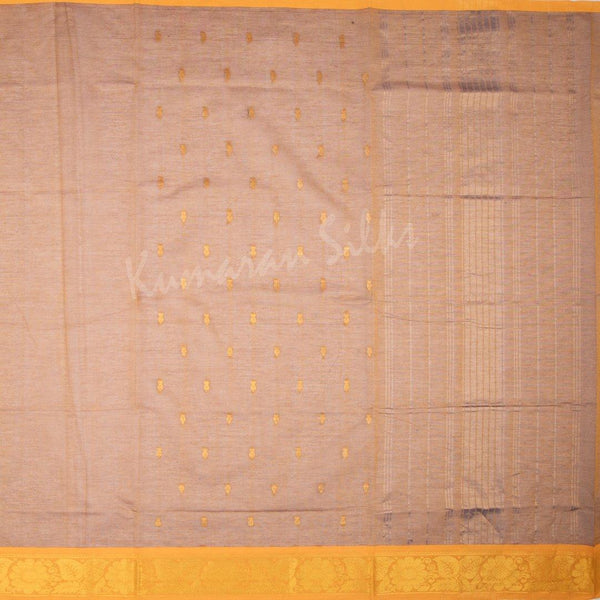 Venkatagiri Handloom Cotton Golden Brown Saree Without Blouse - Kumaran Silks