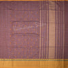 Venkatagiri Handloom Cotton Dark Brown Saree Without Blouse 03 - Kumaran Silks