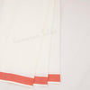 Kerala Cotton Cream Plain Saree With Orange Border - Kumaran Silks
