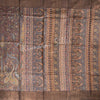 Pure Tussar Dark Brown Mango Printed Saree - Kumaran Silks