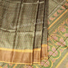 Pure Tussar Green Floral Printed Saree 02 - Kumaran Silks