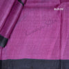 Pure Tussar Purple Geometric Printed Saree - Kumaran Silks