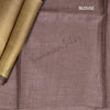 Pure Tussar Light Brown Floral Printed Saree - Kumaran Silks