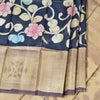 Pure Tussar Light Brown Floral Printed Saree - Kumaran Silks