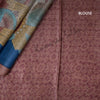 Pure Tussar Blue Mango Printed Saree - Kumaran Silks
