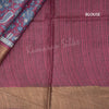 Pure Tussar Dark Pink Floral Printed Saree - Kumaran Silks