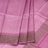 Pure Tussar Pink Floral Printed Saree - Kumaran Silks