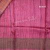 Pure Tussar Pink Mango Printed Saree - Kumaran Silks