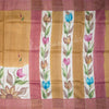 Pure Tussar Golden Brown Saree With Floral Motif - Kumaran Silks