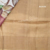 Pure Tussar Golden Brown Saree With Floral Motif - Kumaran Silks