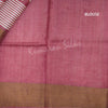 Pure Tussar Cream Saree With Striped Design - Kumaran Silks