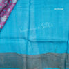 Pure Tussar Pink Saree With Floral Motif - Kumaran Silks