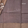 Pure Tussar Brown Saree With Leaf Design - Kumaran Silks