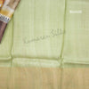 Pure Tussar Light Green Saree With Leaf Design - Kumaran Silks