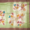 Pure Tussar Light Green Saree With Floral Motif 02 - Kumaran Silks