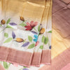 Pure Tussar Gold Saree With Floral Motif - Kumaran Silks