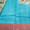 Pure Tussar Peach Saree With Floral Motif 03 - Kumaran Silks