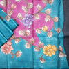 Pure Tussar Dark Pink Saree With Leaf Design - Kumaran Silks