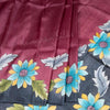 Pure Tussar Wine Plain Saree - Kumaran Silks