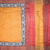 Pure Tussar Mango Yellow Floral Printed Saree 02 - Kumaran Silks