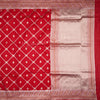 Semi Banaras Red Saree With Diamond Design - Kumaran Silks