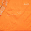 Semi Banaras Orange Saree With Floral Motif - Kumaran Silks
