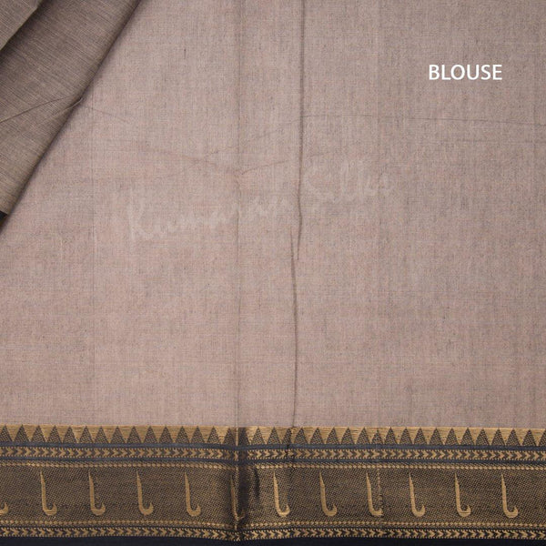 Negamam Cotton Light Brown Embossed Saree 02 - Kumaran Silks