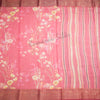 Silk Viscose Dark Pink Floral Printed Saree - Kumaran Silks
