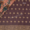 Semi Raw Silk Peach Printed Saree - Kumaran Silks