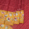 Semi Raw Silk Maroon Printed Saree 03 - Kumaran Silks
