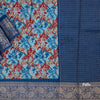 Semi Raw Silk Light Blue Printed Saree - Kumaran Silks