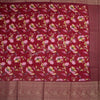 Semi Raw Silk Red Floral Printed Saree - Kumaran Silks
