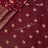 Semi Raw Silk Red Floral Printed Saree - Kumaran Silks