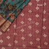 Semi Raw Silk Sage Green Floral Printed Saree - Kumaran Silks