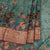 Semi Raw Silk Sage Green Floral Printed Saree - Kumaran Silks