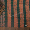 Semi Linen Dark Green Shibori Printed Saree - Kumaran Silks